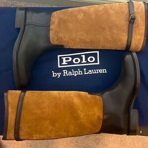 Polo Ralph Lauren Womens Riding Boots Suede & Leather Boots Size 7